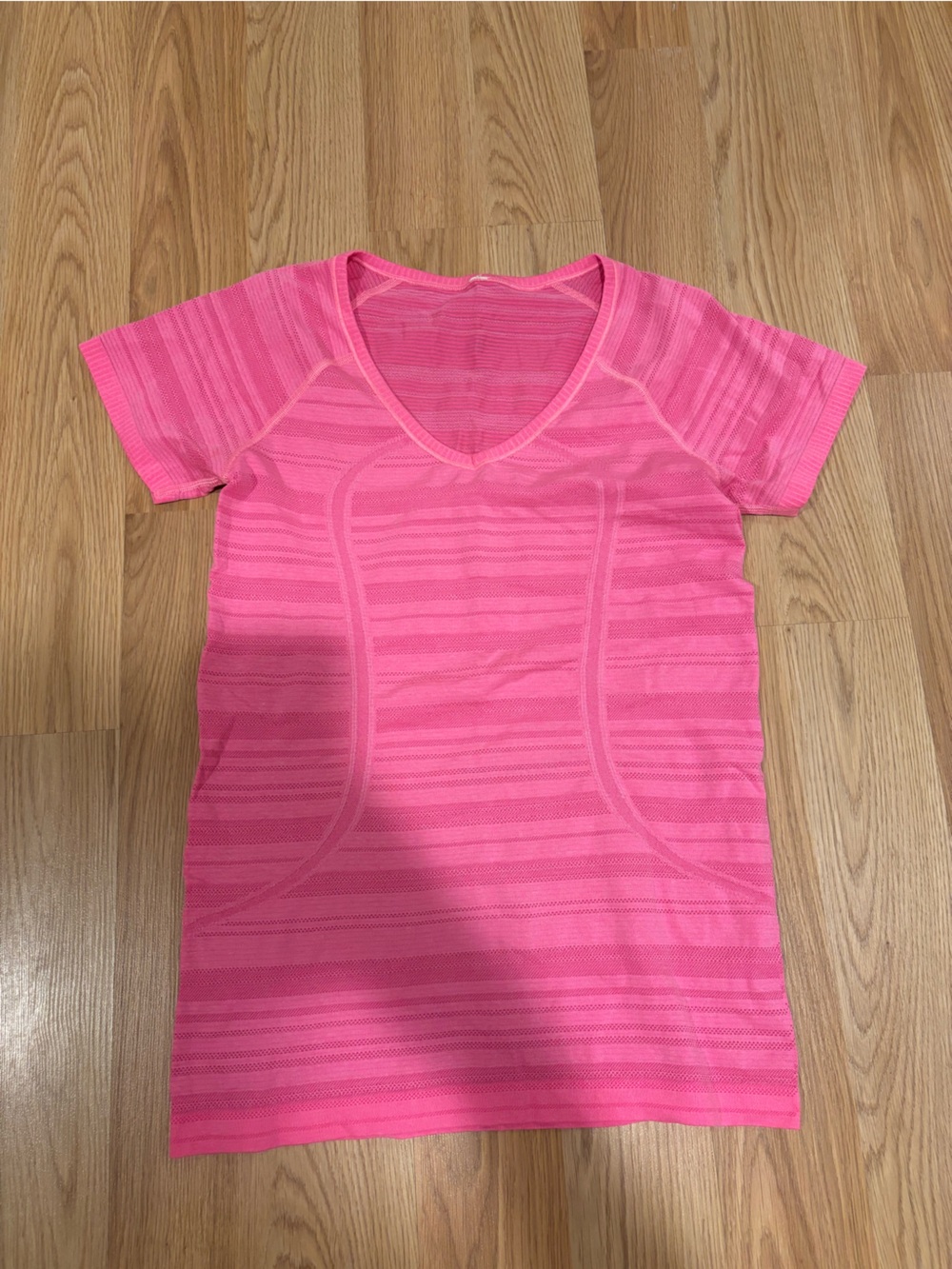 Lululemon Pink V-neck Swiftly Tech Short Sleeve Full Length top